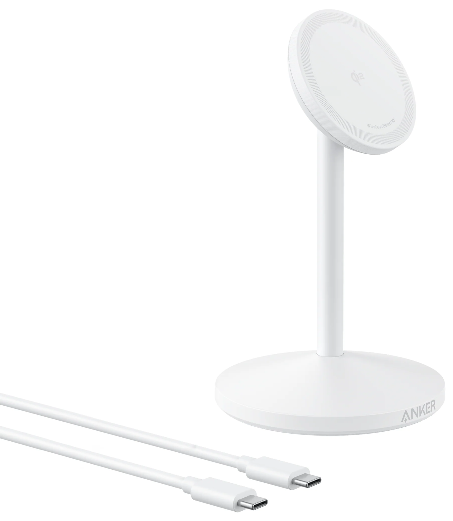 Incarcator Retea Wireless Anker MagGo Stand, 15W, 1.67A, Alb A25X1H21