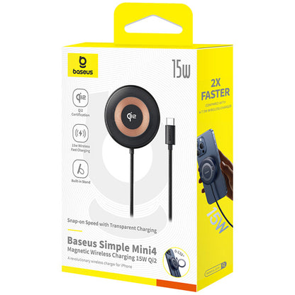 Incarcator Retea Wireless Baseus Simple Mini4, 15W, 1.67A, Negru P10273300121-01