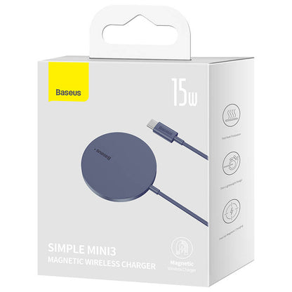 Incarcator Retea Wireless Baseus Simple Mini3, 15W, 1.67A, Mov CCJJ040205