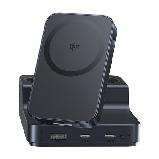 Incarcator Statie Baseus Nomos ND11 QI 6in1, 67W, 3.35A, 1 x USB-A - 2 x USB-C - 2 x Schuko, Negru P80015804213-00