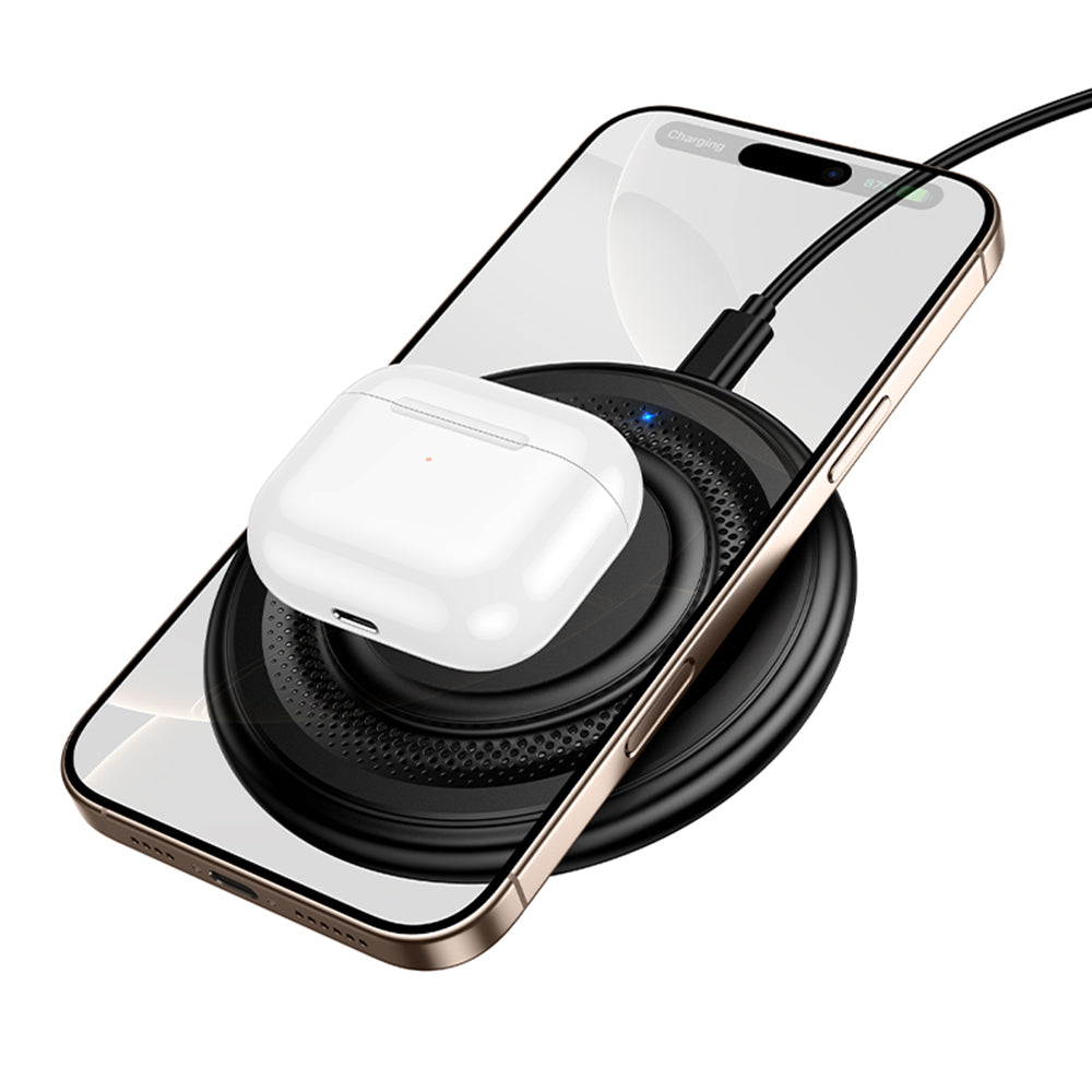 Incarcator Retea Wireless Borofone BQ40 Crown, 15W, 1.67A, Negru