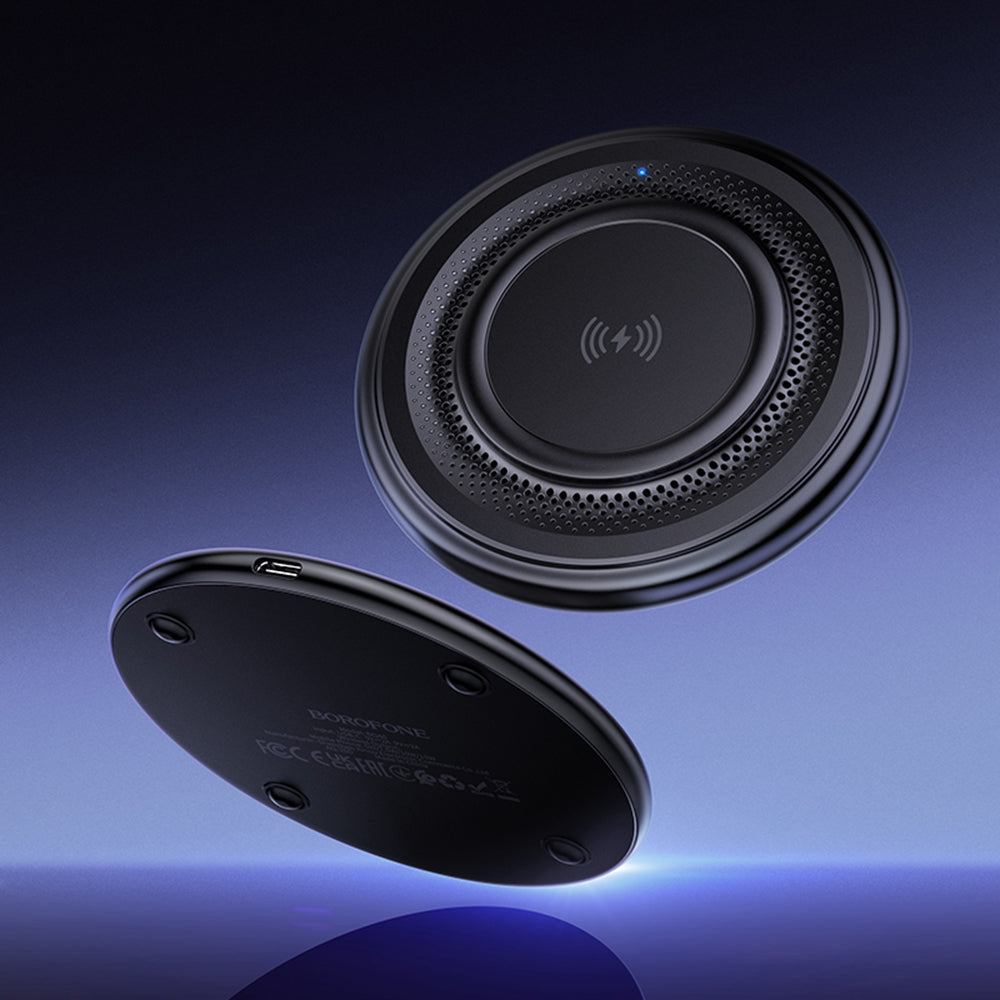 Incarcator Retea Wireless Borofone BQ40 Crown, 15W, 1.67A, Negru