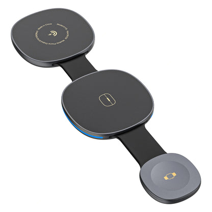 Incarcator Retea Wireless Dudao A11S 3in1, 15W, Negru