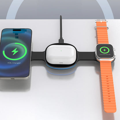 Incarcator Retea Wireless Dudao A11S 3in1, 15W, Negru