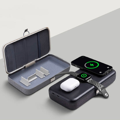 Incarcator Retea Wireless Edizard PowerCube 3in1, 65W, 3.25A, 1 x USB-C, Gri