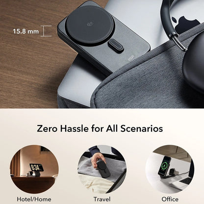 Incarcator Retea Wireless ESR CryoBoost 3in1, 25W, Negru