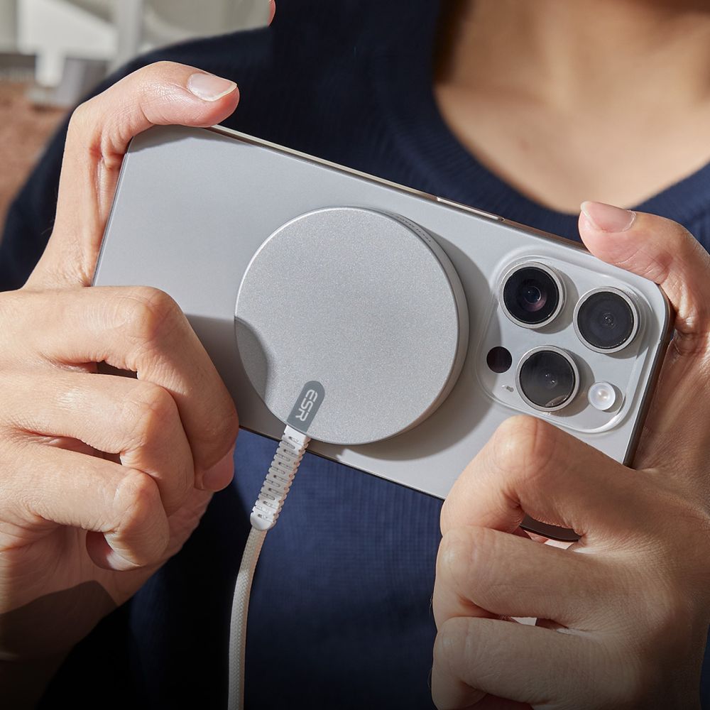 Incarcator Retea Wireless ESR HaloLock, 15W, 1.67A, Argintiu