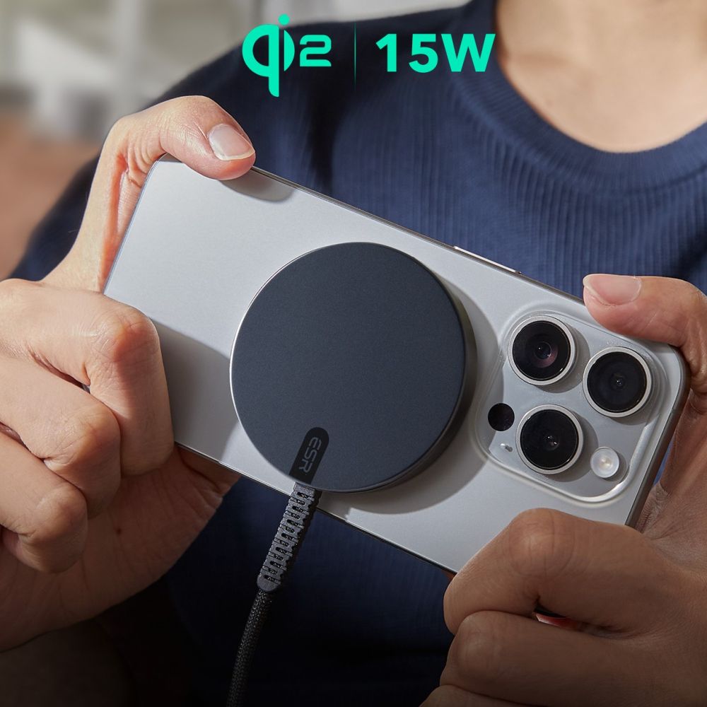 Incarcator Retea Wireless ESR HaloLock, 15W, 1.67A, Negru