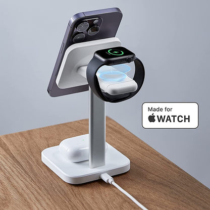 Incarcator Retea Wireless ESR HaloLock 3in1, 15W, 1.67A, Alb