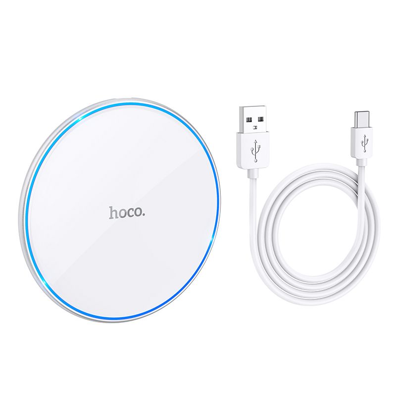 Incarcator Retea Wireless HOCO CW6 Pro, 15W, 1.67A, Alb