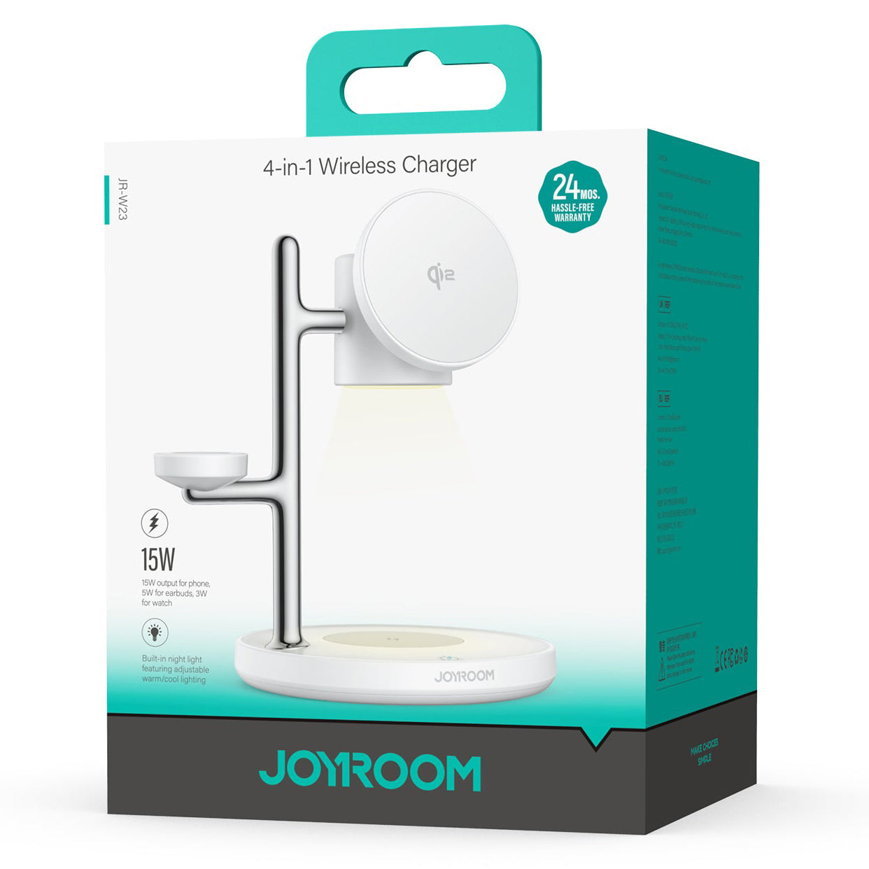 Incarcator Retea Wireless Joyroom JR-W23 3in1, 15W, 1.67A, Alb