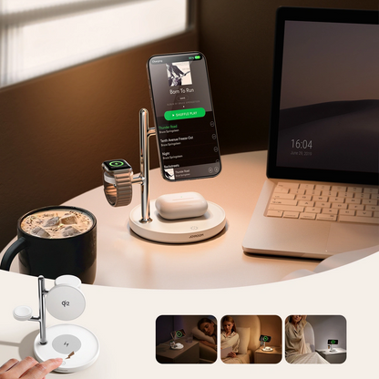 Incarcator Retea Wireless Joyroom JR-W23 3in1, 15W, 1.67A, Alb
