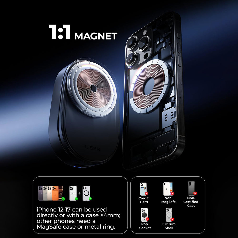 Incarcator Retea Wireless Lisen W121 3in1, 25W, Negru YL0325080017