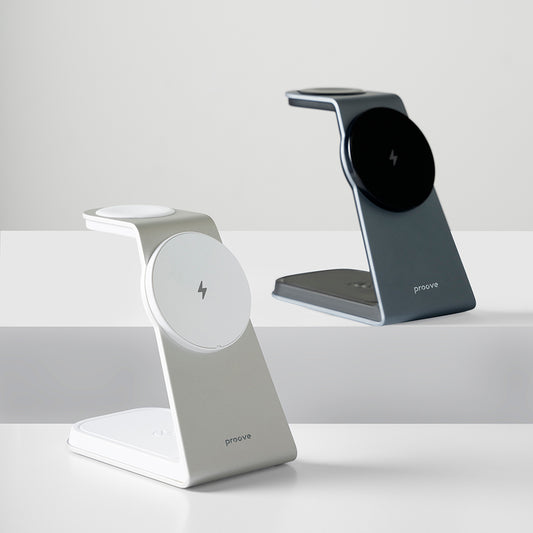 Incarcator Retea Wireless Proove Omni Power 3in1, 15W, 1.67A, Gri WSOP15020003