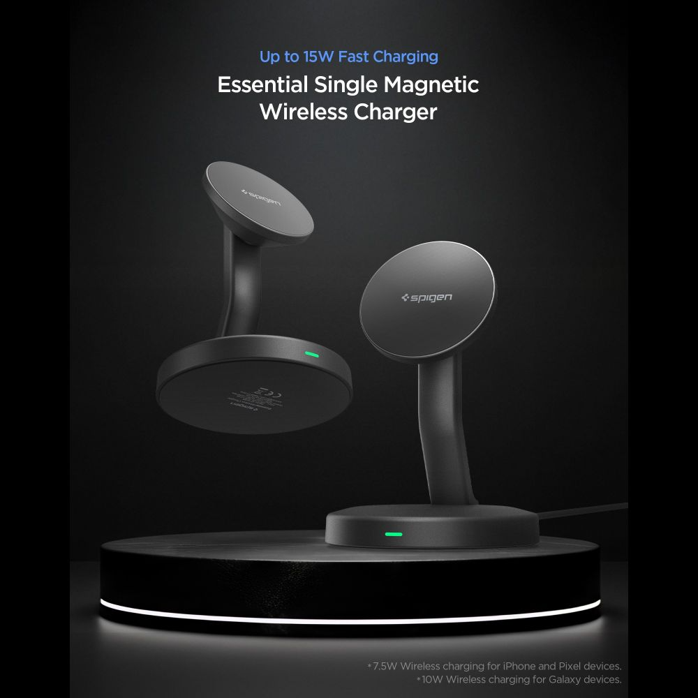 Incarcator Retea Wireless Spigen EF151MS, 15W, 1.67A, Negru