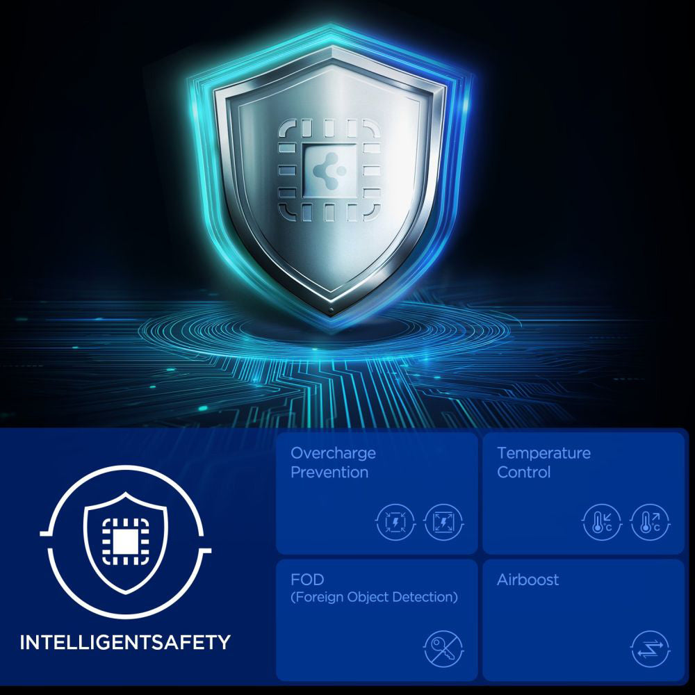 Incarcator Retea Wireless Spigen EF302MOQ 3in1, 25W, 1 x USB-C, Gri