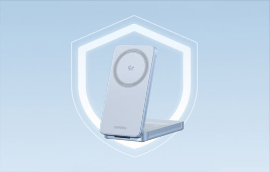 Incarcator Retea Wireless UGREEN MagFlow 2in1, 25W, Albastru