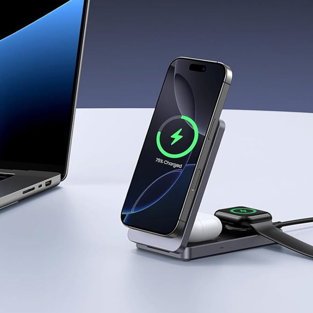 Incarcator Retea Wireless UGREEN W707 3in1, 25W, 1.67A, Gri