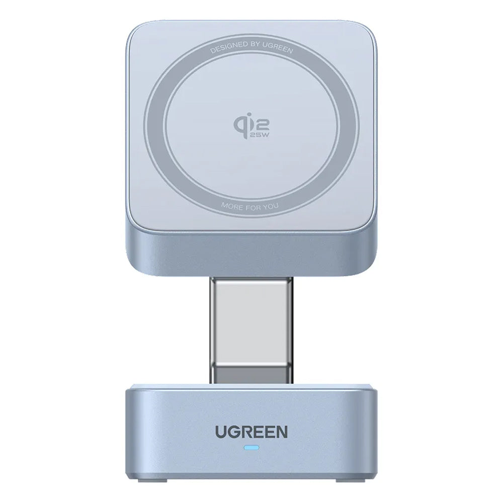 Incarcator Retea Wireless UGREEN W752 2in1, 35W, 3A, 1 x USB-C, Albastru