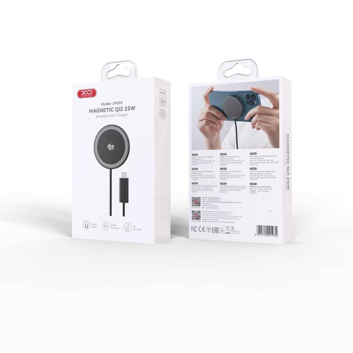 Incarcator Retea Wireless XO Design JH025, 25W, 1.67A, Negru