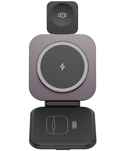 Incarcator Retea Wireless XO Design CX035 3in1, 15W, 1.67A, Negru