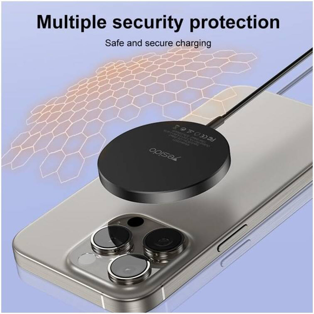 Incarcator Retea Wireless Yesido DS21, 15W, 1.67A, Negru