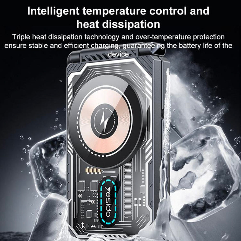 Incarcator Retea Wireless Yesido DS25 3in1, 15W, 1.67A, Negru