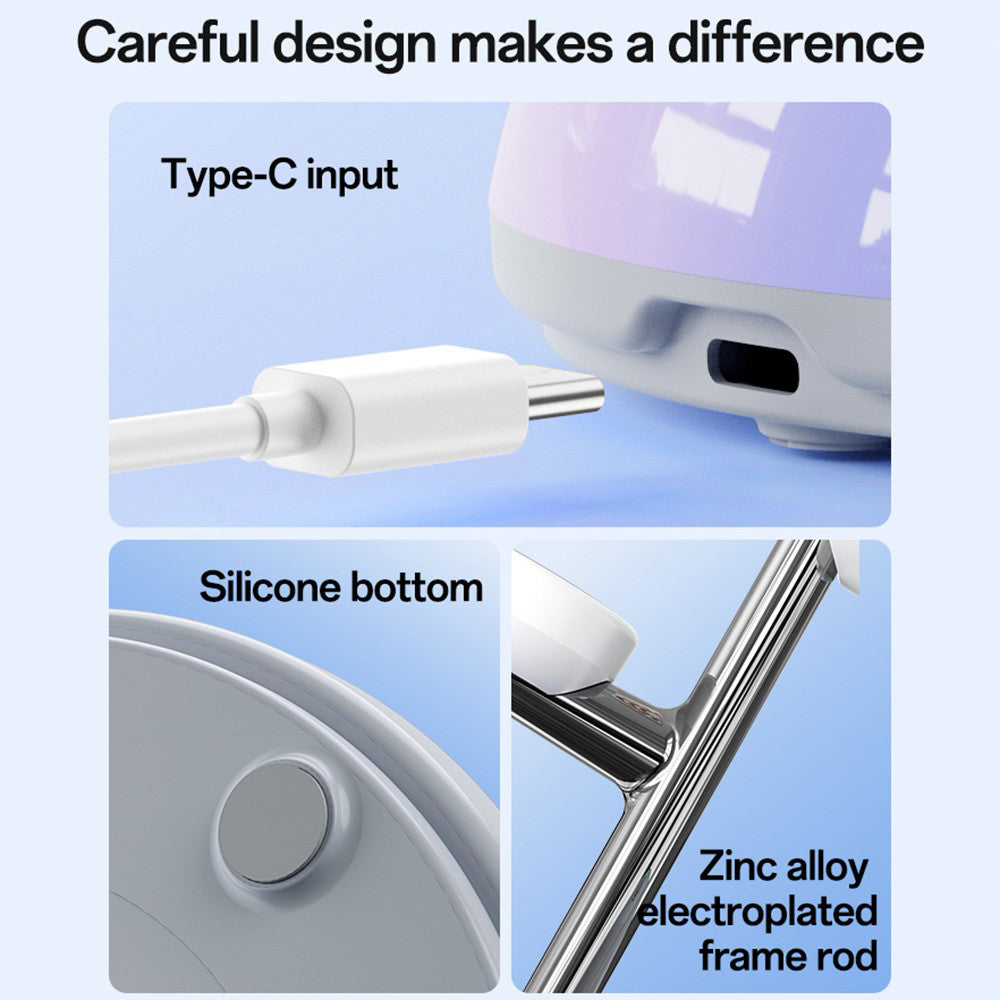 Incarcator Retea Wireless Yesido DS31 3in1, 15W, 1.67A, Alb