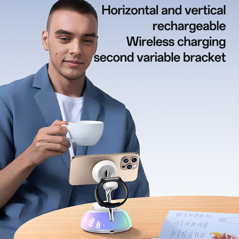 Incarcator Retea Wireless Yesido DS31 3in1, 15W, 1.67A, Alb