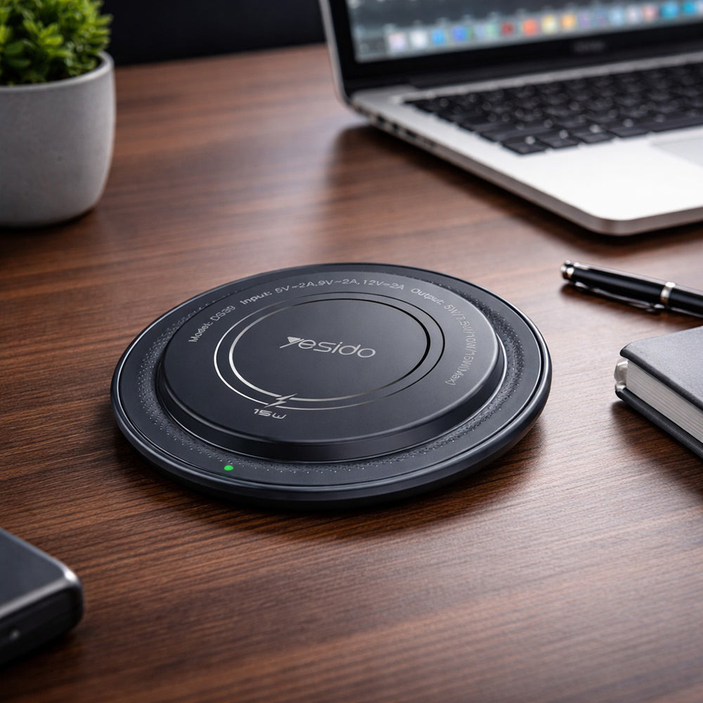 Incarcator Retea Wireless Yesido DS39, 15W, 1.67A, Negru