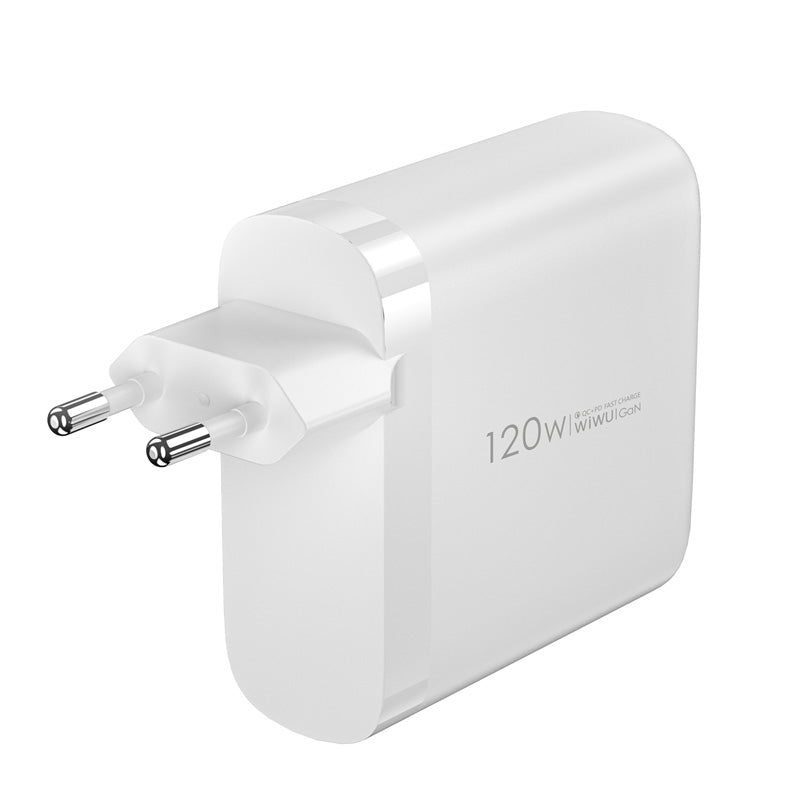 Incarcator Retea WiWu Wi-U020, 120W, 3A, 1 x USB-A - 3 x USB-C, Alb