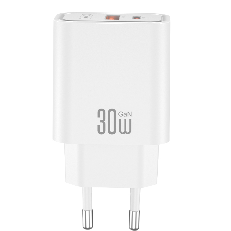 Incarcator Retea XO Design CE42, 30W, 3A, 1 x USB-A - 1 x USB-C, Alb