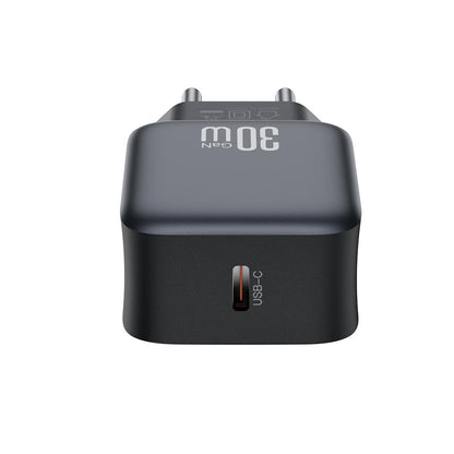 Incarcator Retea XO Design L155, 30W, 3A, 1 x USB-C, Negru