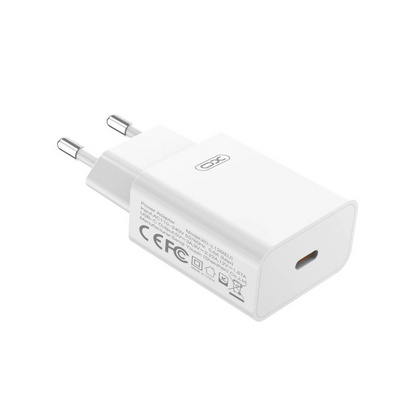 Incarcator Retea XO Design L126, 20W, 3A, 1 x USB-C, Alb
