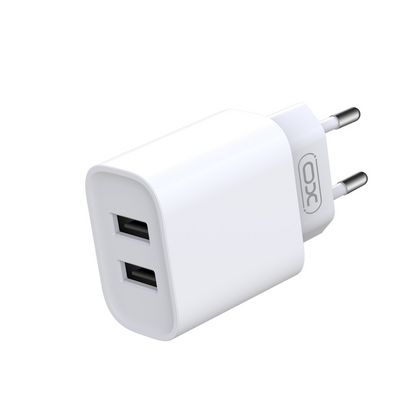 Incarcator Retea XO Design CE02C, 10.5W, 2.1A, 2 x USB-A, Alb