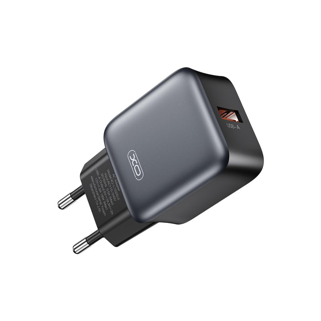 Incarcator Retea XO Design L152, 18W, 3A, 1 x USB-A, Negru