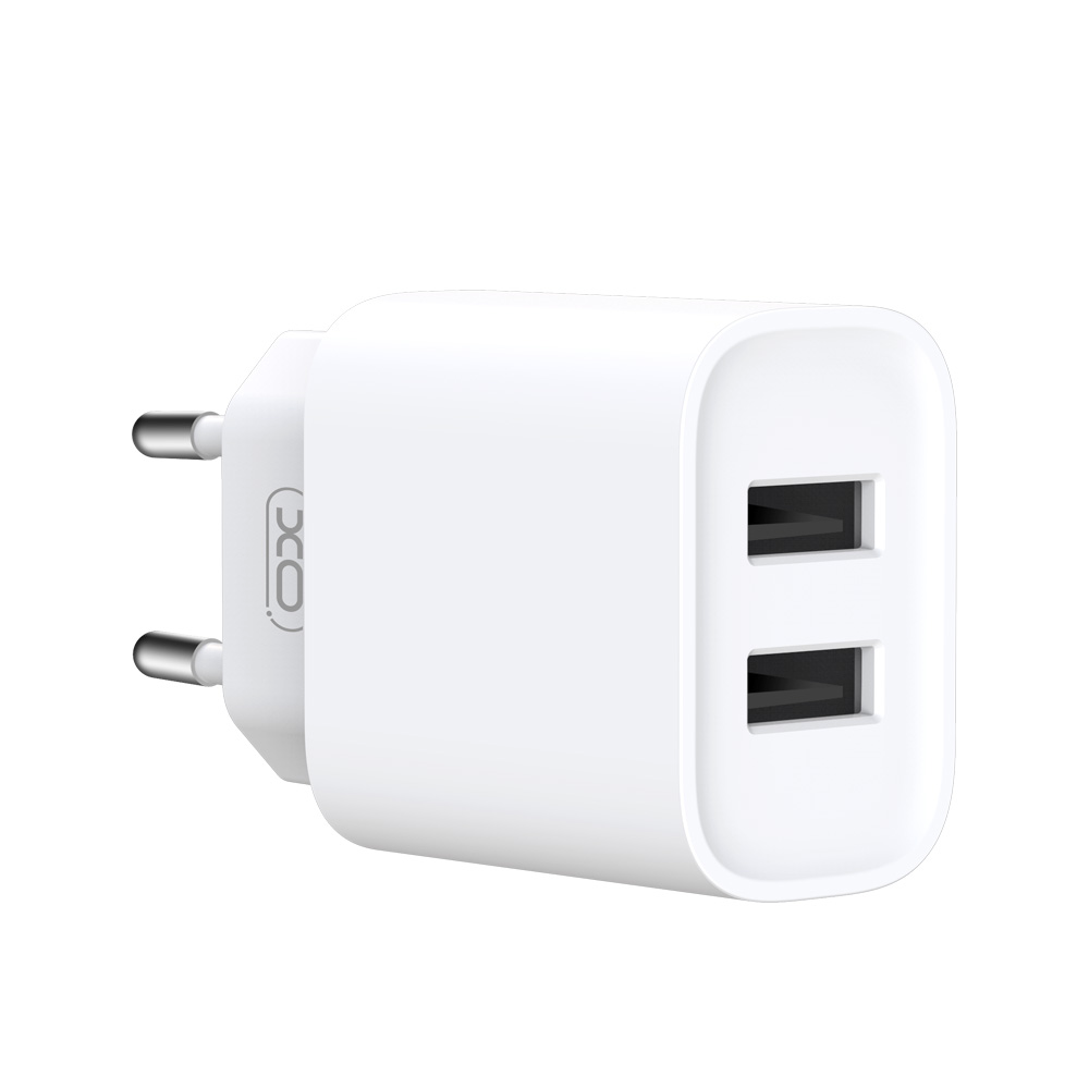 Incarcator Retea XO Design CE02C, 10.5W, 2.1A, 2 x USB-A, Alb