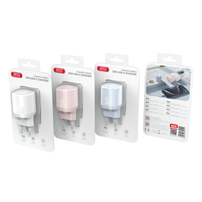 Incarcator Retea XO Design L150, 30W, 3A, 1 x USB-C, Alb