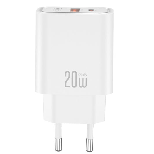 Incarcator Retea XO Design CE40, 20W, 3A, 1 x USB-A - 1 x USB-C, Alb
