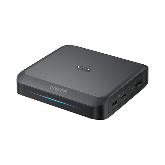 Incarcator Statie Anker pentru baterie externa Prime, 150W, 5A, 1 x Pogo Pin - 1 x USB-A - 2 x USB-C, Negru A1903G11