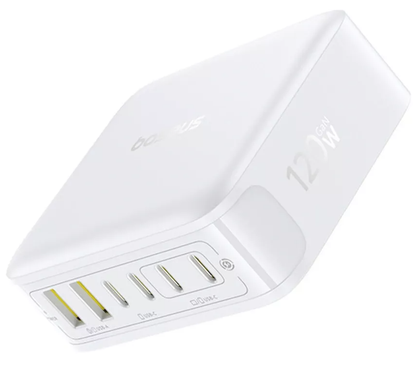 Incarcator Statie Baseus EnerFill FH21, 120W, 2 x USB-A - 4 x USB-C, Alb E0120T01