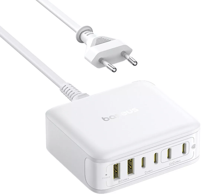 Incarcator Statie Baseus EnerFill FH21, 120W, 2 x USB-A - 4 x USB-C, Alb E0120T01