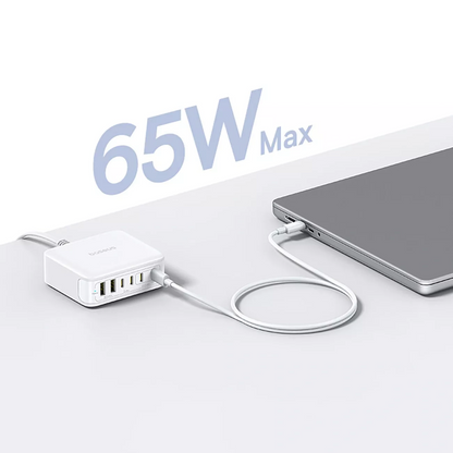 Incarcator Statie Baseus EnerFill FH21, 120W, 2 x USB-A - 4 x USB-C, Alb E0120T01