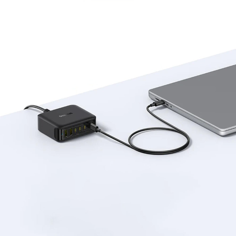 Incarcator Statie Baseus EnerFill FH21, 120W, 3.25A, 2 x USB-A - 4 x USB-C, Negru E0120T00