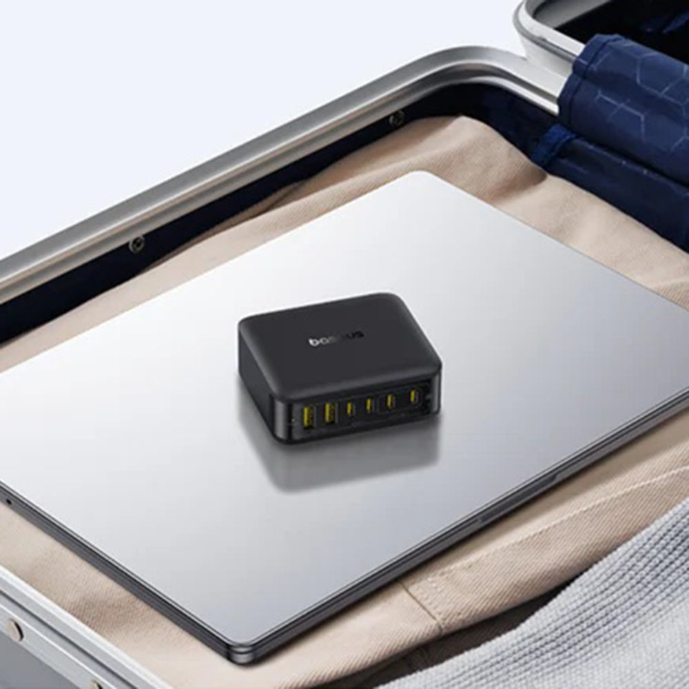 Incarcator Statie Baseus EnerFill FH21, 120W, 3.25A, 2 x USB-A - 4 x USB-C, Negru E0120T00