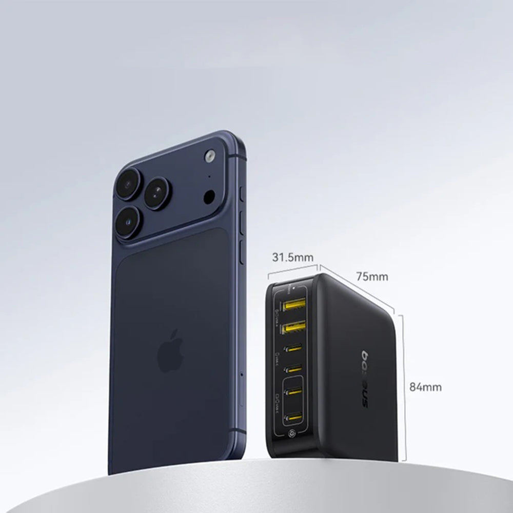 Incarcator Statie Baseus EnerFill FH21, 120W, 3.25A, 2 x USB-A - 4 x USB-C, Negru E0120T00