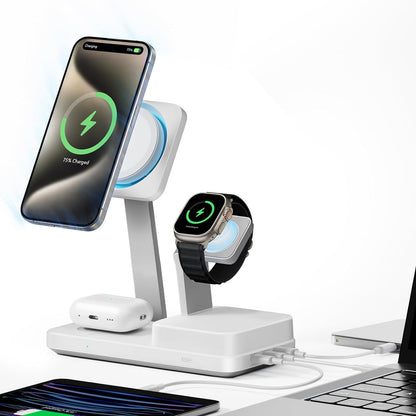 Incarcator Statie ESR CryoBoost QI 6in1, 100W, 2 x USB-A - 1 x USB-C, Alb