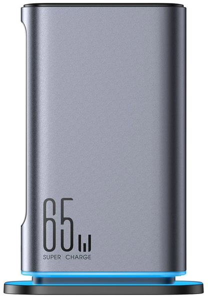 Incarcator Statie Joyroom JR-TCM02 UK, 65W, 3.25A, 2 x USB-A - 4 x USB-C, Gri