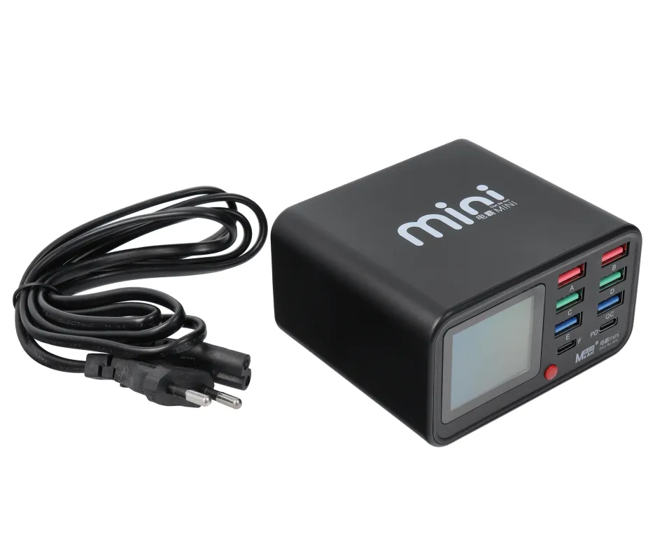 Incarcator Statie MaAnt Dianba Mini, 75W, 2 x USB-C - 6 x USB-A, Negru