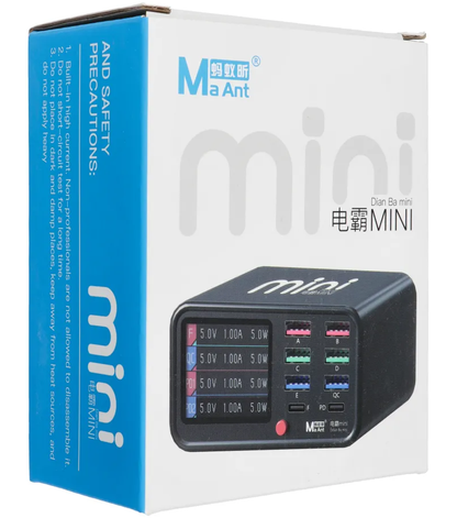 Incarcator Statie MaAnt Dianba Mini, 75W, 2 x USB-C - 6 x USB-A, Negru